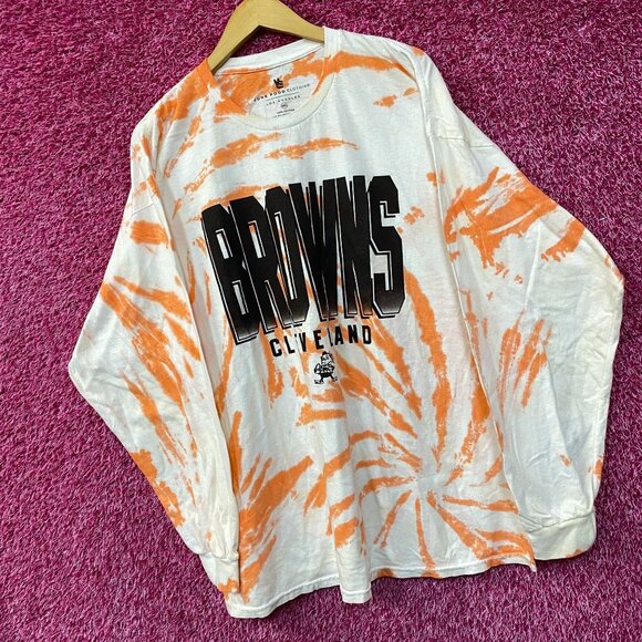 NFL Franchise AFC North Cleveland Browns Tie-Dye Long Sleeve XXL - Picture 3 of 4